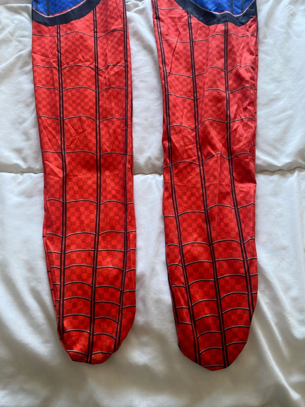 Spiderman Red and Blue Men's One-Piece Superhero Costume - Picture 4 of 5